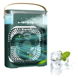 Enfriador Aire Acondicionado 3 En 1 Ventilador Portátil Humidificador - Verde