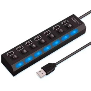 Adaptador Hub Usb 2.0 7 Puertos Con Interruptor Individual