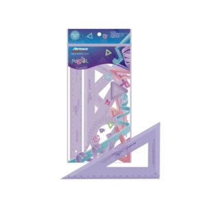 Juego De Escuadras Artesco Pastel X 20 Cm