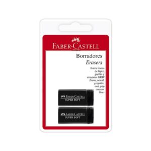 Borrador Negro Faber Castell Super Soft X 2 Und