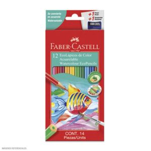 Colores Largos Acuarelables Faber Castell Hexagonal X 12 Und