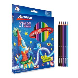 Colores Largos Artesco Triangulares X 24 Und
