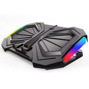 Cooler Laptop Gamer Rgb 2 Ventiladores 4 Niveles De Altura