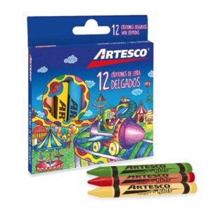 Crayones Delgados Artesco X 12 Und