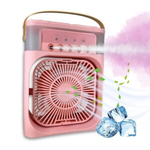 Enfriador Aire Acondicionado 3 En 1 Ventilador Portátil Humidificador - Rosado