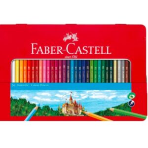 Colores Largos Faber Castell Triangulares Estuche De Lata X 36 Und