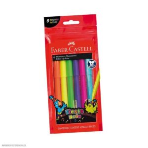 Plumón Delgado Faber Castell Fiesta 45 Neón X 6 Und