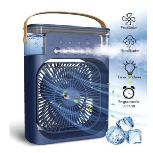 Enfriador Aire Acondicionado 3 En 1 Ventilador Portátil Humidificador - Azul