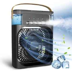 Enfriador Aire Acondicionado 3 En 1 Ventilador Portátil Humidificador - Negro