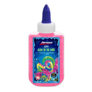 Goma Glow In The Dark Artesco 5 Oz - Rosado