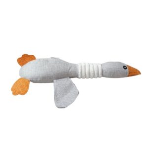 Juguete Peluche Hipoalergénico Con Sonido Diseño Pato - Gris