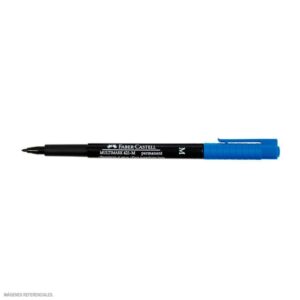 Plumón Indeleble Delgado Faber Castell Multimark 421-M - Azul