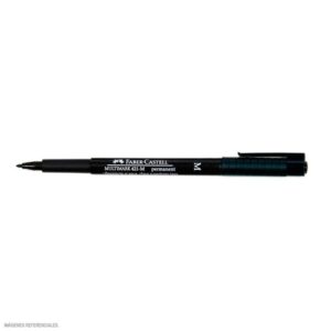 Plumón Indeleble Delgado Faber Castell Multimark 421-M - Negro
