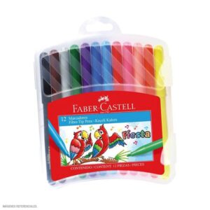 Plumón Delgado Faber Castell Fiesta 45 Estuche Rígido X 12 Und