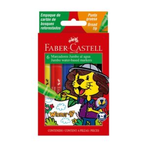 Plumón Jumbo Faber Castell Winner 47 Estuche X 6 Und