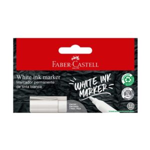 Plumón Indeleble Delgado Faber Castell Blanco X 1 Und