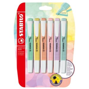 Plumón Resaltador Stabilo Swing Pastel X 6 Und