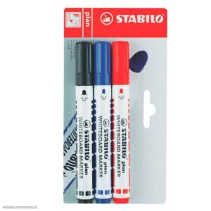 Plumón Para Pizarra Stabilo Plan Blíster X 3 Und