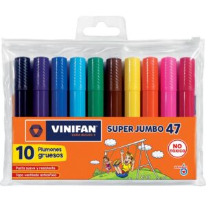Plumón Super Jumbo Vinifan 47 Estuche Zipper X 10 Und