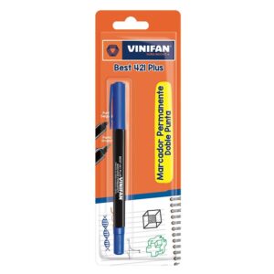 Plumón Indeleble Delgado Vinifan Best 421 - Azul