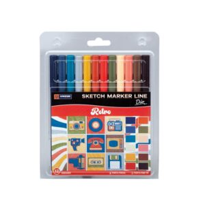 Plumón Vinifan Sketch Marker Line Retro X 12 Und