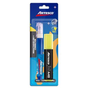 Resaltador Artesco Job A48 Amarillo + Corrector