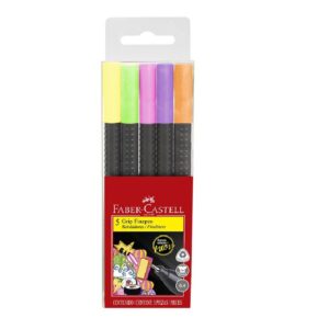 Rotulador Faber Castell Grip Finepen Neón X 5 Und