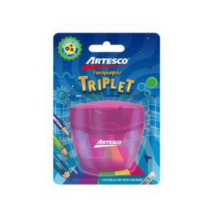 Tajador Triple De Plástico Artesco Triplet Con Depósito X 1 Und