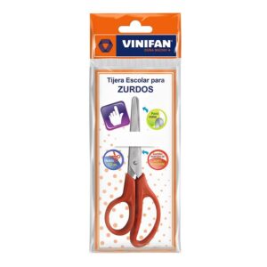 Tijera Para Zurdos Vinifan 5.5'' Con Mango Rojo