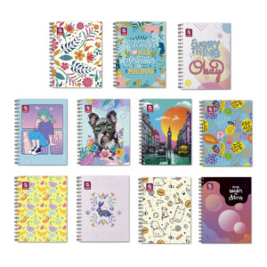 Cuaderno Cuadriculado Anillado Surco A5 Diseño Femenino Surtido 140 Hojas