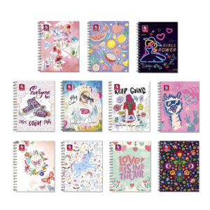 Cuaderno Femenino Cuadriculado Anillado Surco A4 Diseño Surtido 140 Hojas