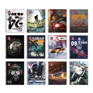 Cuaderno Masculino Cuadriculado Anillado Surco A4 Diseño Surtido 140 Hojas