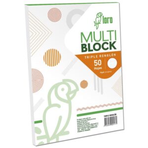 Block Triple Renglón Loro A4 50 Hojas