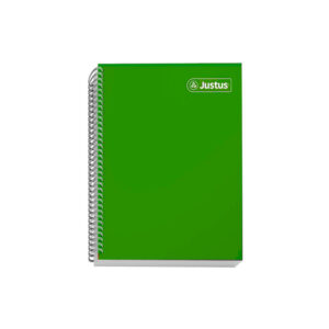 Cuaderno Cuadriculado Anillado Justus A4 Tapa Dura Surtido 160 Hojas - Verde