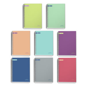 Cuaderno Cuadriculado Anillado Minerva A5 Sólido Tapa Dura Surtido 180 Hojas