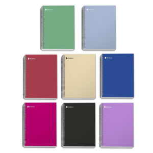 Cuaderno Cuadriculado Anillado Minerva A5 Sólido Tapa Dura Surtido 150 Hojas