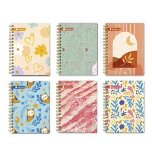 Cuaderno Cuadriculado Anillado Minerva A5 Diseño Mujer Surtido 180 Hojas