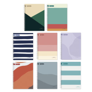 Cuaderno Cuadriculado Anillado Minerva A5 Diseño Tapa Dura Surtido 180 Hojas