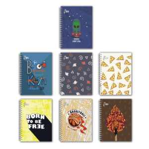 Cuaderno Masculino Cuadriculado Anillado Loro A4 Tapa Dura Surtido 160 Hojas